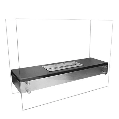 Brander met grote glazen platen | ScandiFlames | Vrijstaande bio-ethanol haard | Glas