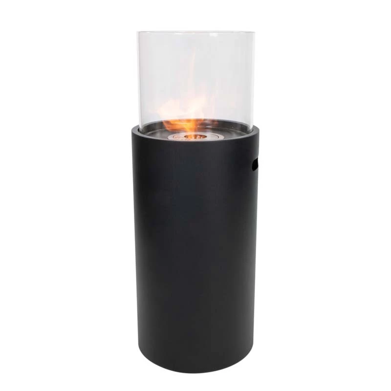 Zwarte vrijstaande bio-ethanol haard | ScandiFlames | Vrijstaande bio-ethanol haard voor buiten | Zwart