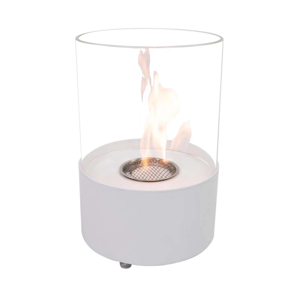 Ronde witte tafel bio-ethanol haard | ScandiFlames | Bio-ethanol tafelhaard | Wit