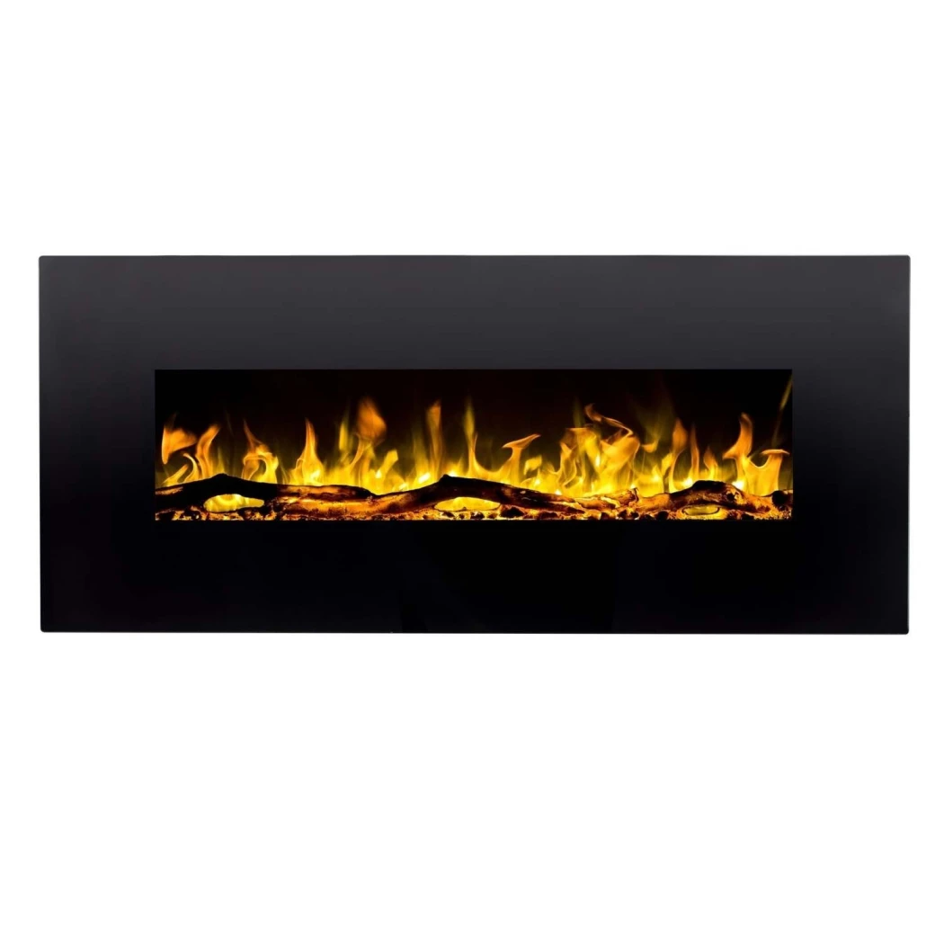 Aflamo Albion 128 cm Zwart Elektrische Haard – Wandgemonteerde LED, 0,75–1,5 kW Verwarming