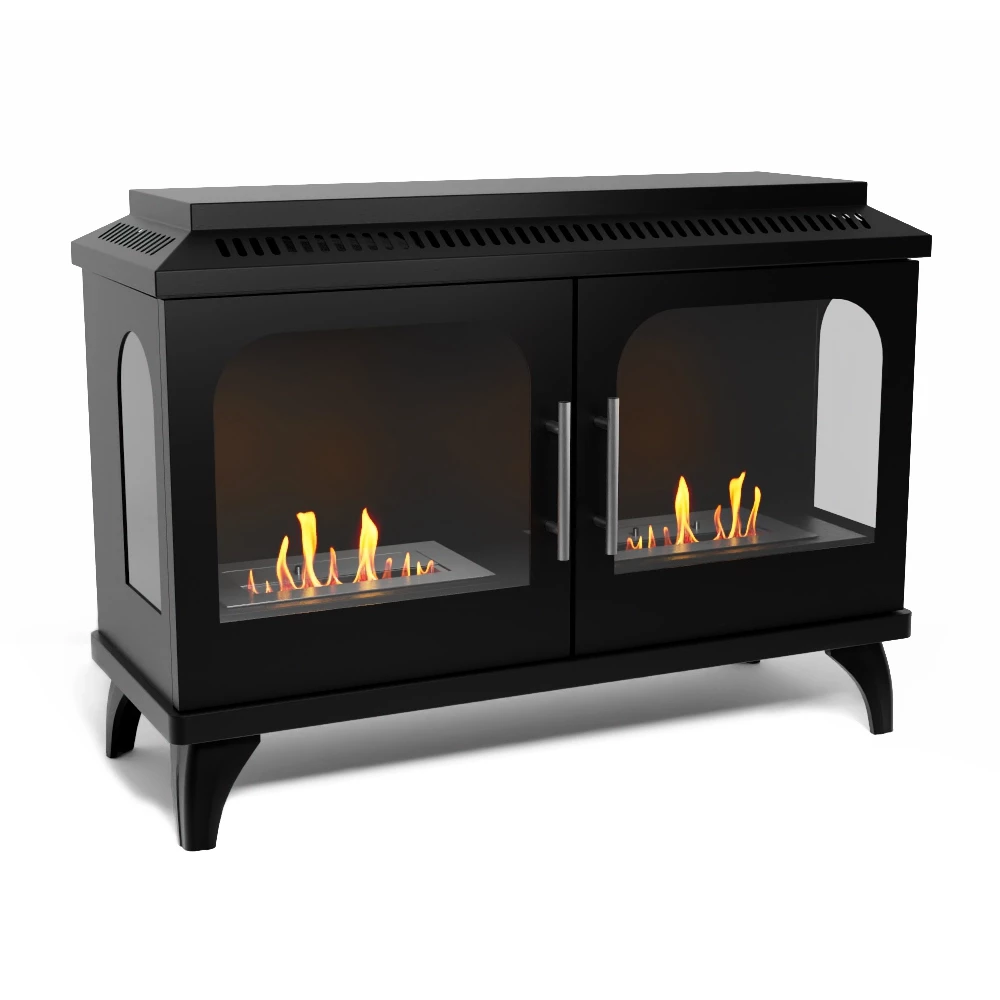 Atlanta Double Bio-ethanol Kachel | ScandiFlames | Bio-ethanol kachel | Zwart