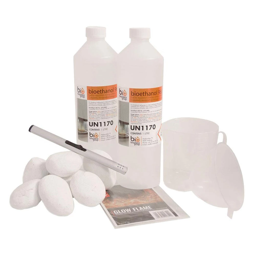 Decoratiekit 3 | | Accessoires voor een bio-ethanol haard | Wit
