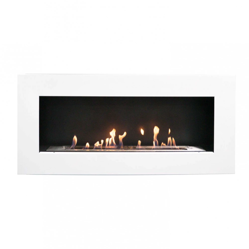 Murus 1200 - Glossy White | ScandiFlames | Hangende bio-ethanol haard | Wit