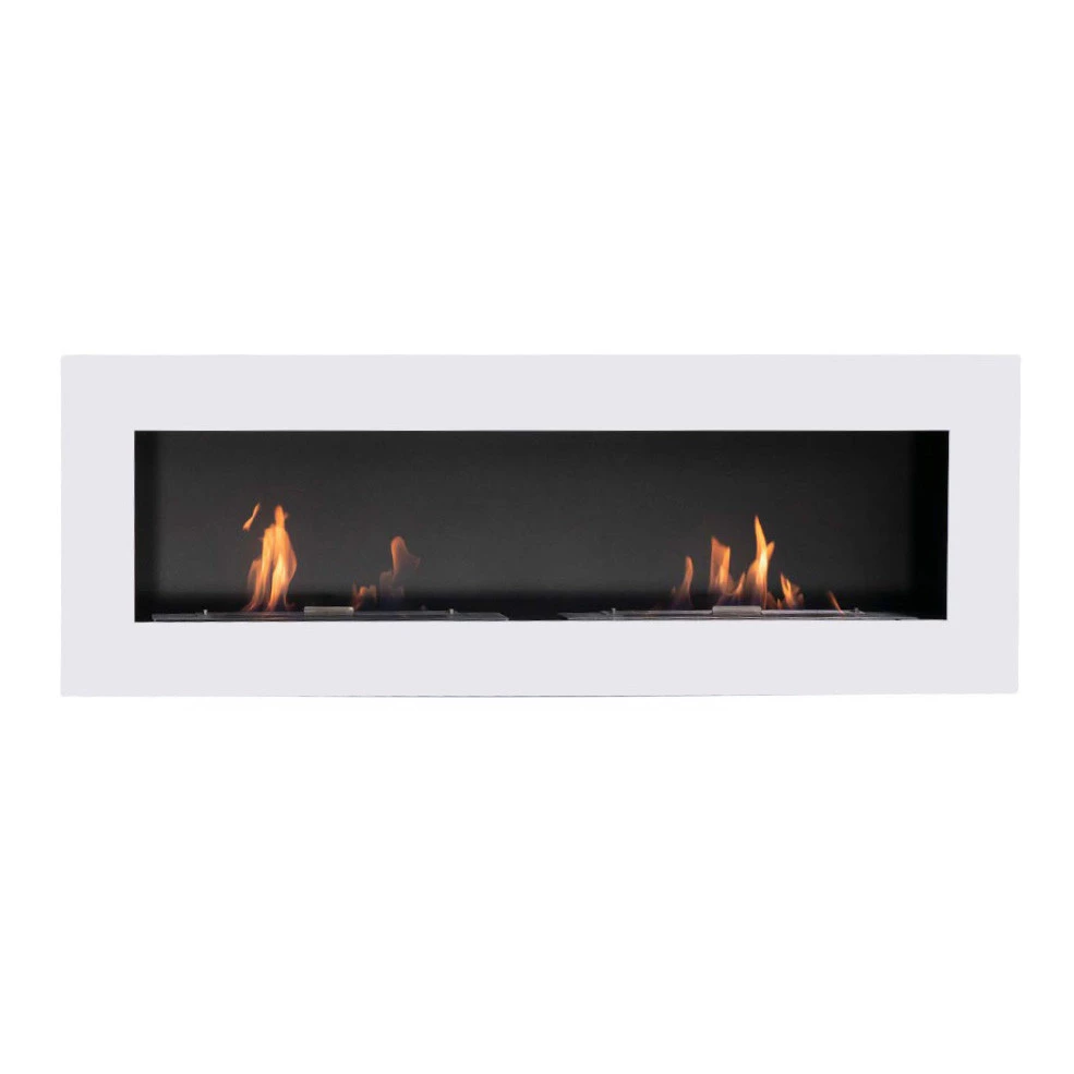 Murus 1600 - Glossy White | ScandiFlames | Hangende bio-ethanol haard | Wit