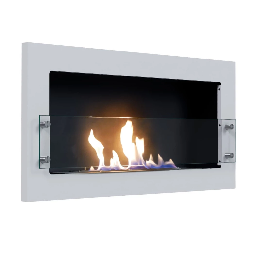 Texas - Witte bio-ethanol wandhaard | ScandiFlames | Hangende bio-ethanol haard | Wit