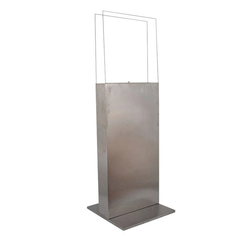 Hoge stalen bio-ethanol haard met glas boven | ScandiFlames | Vrijstaande bio-ethanol haard | Roestvast staal