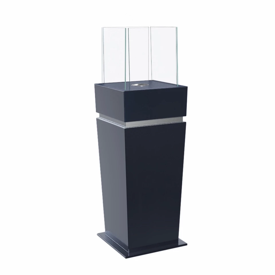 Elegante vrijstaande bio-ethanol haard met glas | ScandiFlames | Vrijstaande bio-ethanol haard voor buiten , Vrijstaande bio-ethanol haard | Zwart