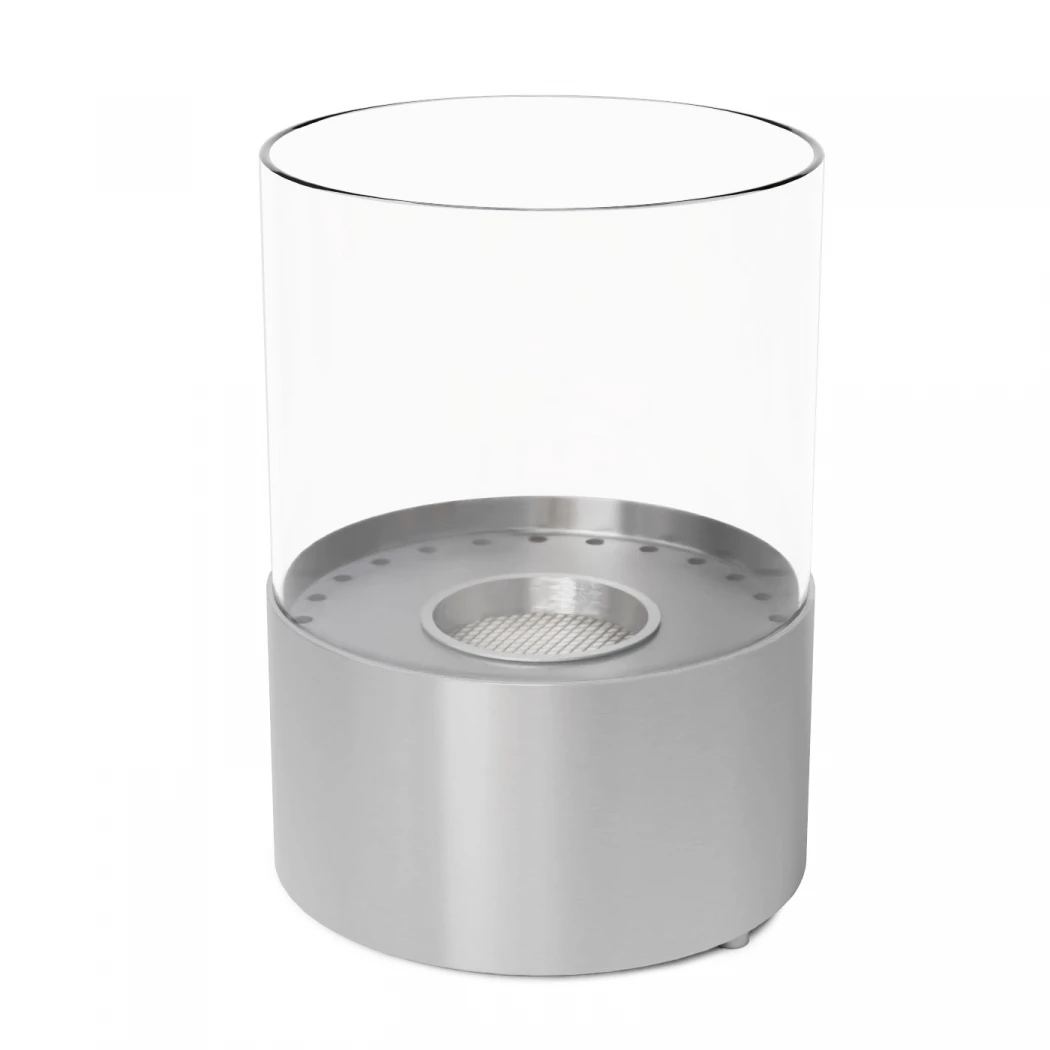 ScandiFlames - Tafelhaard met Stalen Basis en Veiligheidsglas - Modern en Elegant