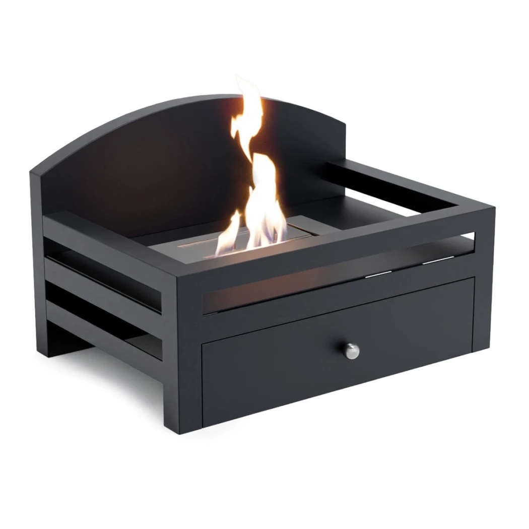 Kingston - Vrijstaande bio-ethanol haardrooster | ScandiFlames | Inzet voor bestaande open haard , Vrijstaande bio-ethanol haard inzet | Zwart