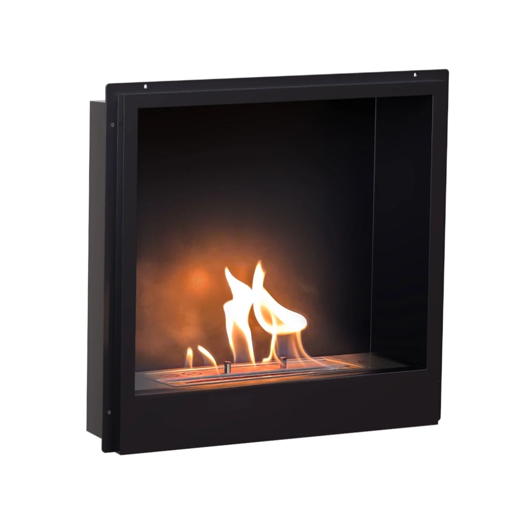 | ScandiFlames | 1-zijdige inbouw bio-ethanol haard | Zwart