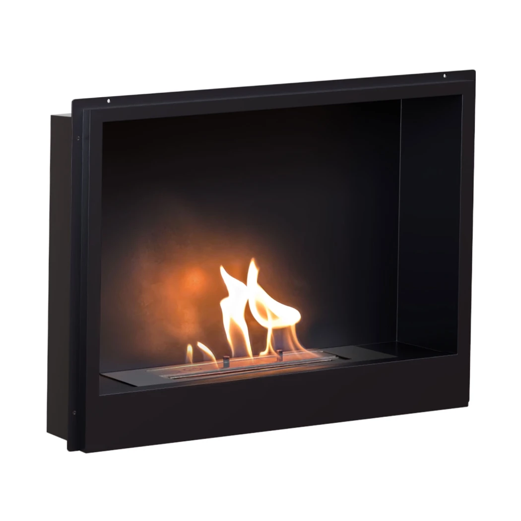 | | 1-zijdige inbouw bio-ethanol haard | Zwart
