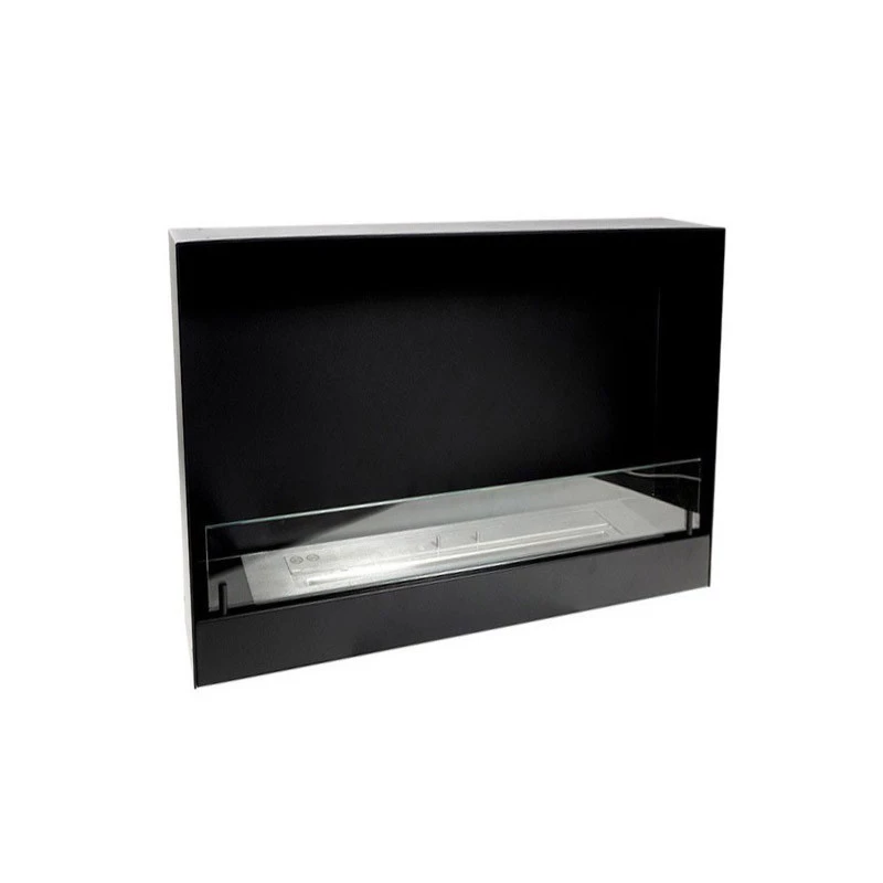 Zwart bio-ethanol haard inzetstuk (60 cm) | ScandiFlames | 1-zijdige inbouw bio-ethanol haard | Zwart