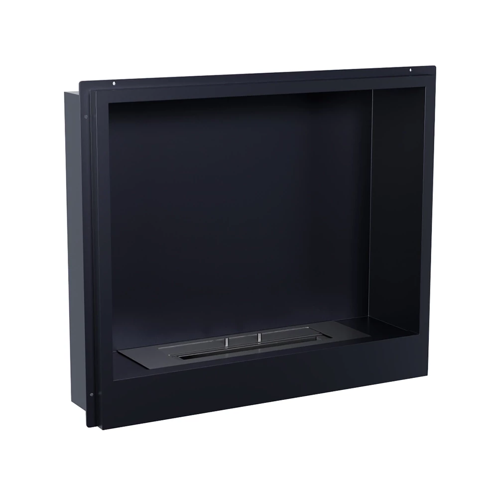 1-zijdige bio-ethanol inbouwhaard | ScandiFlames bio-ethanol inbouwunit | 600 mm bio-ethanol inzet voor inbouw | Zwart gepoedercoat bio-ethanol 