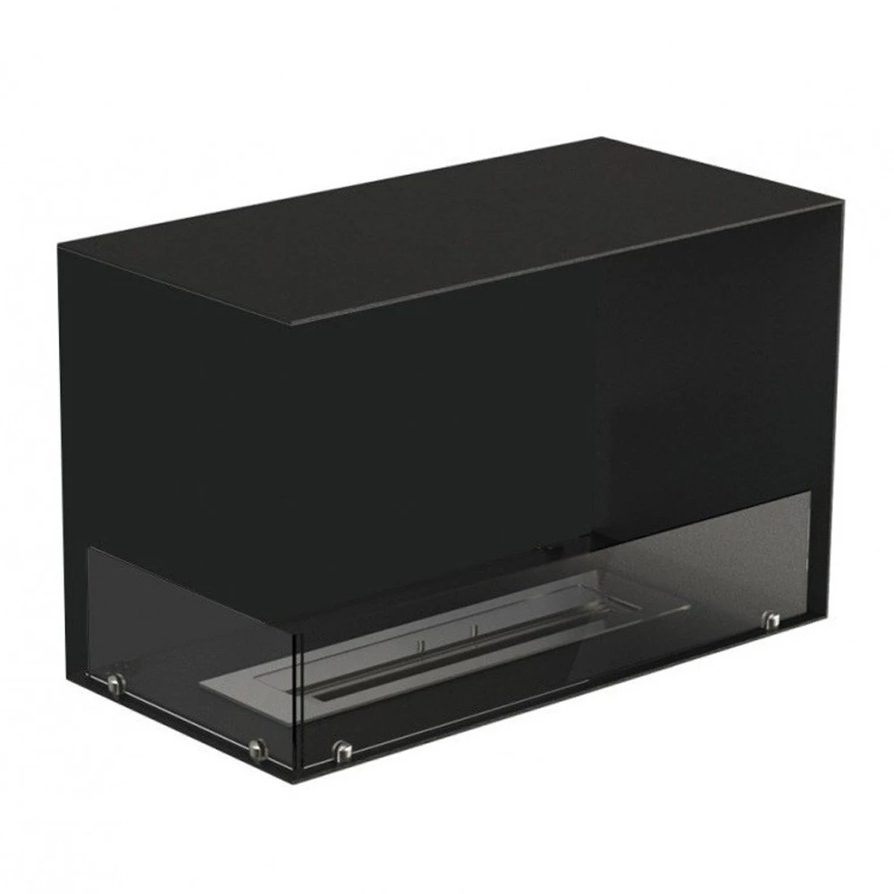 Foco Corner Left 800 | Foco | 2-zijdige inbouw bio-ethanol haard | Zwart