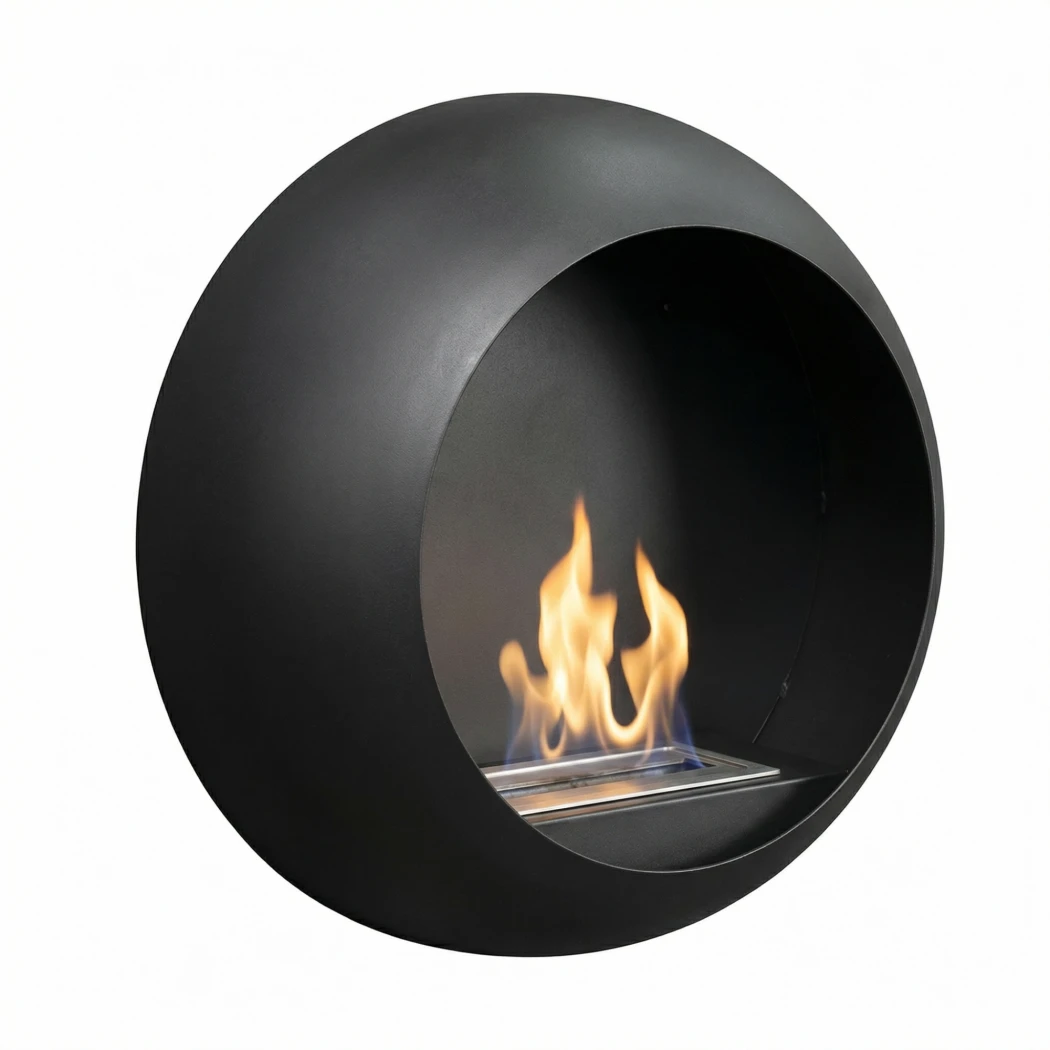 Colorado - Bio-ethanol wandhaard | ScandiFlames | Hangende bio-ethanol haard | Zwart