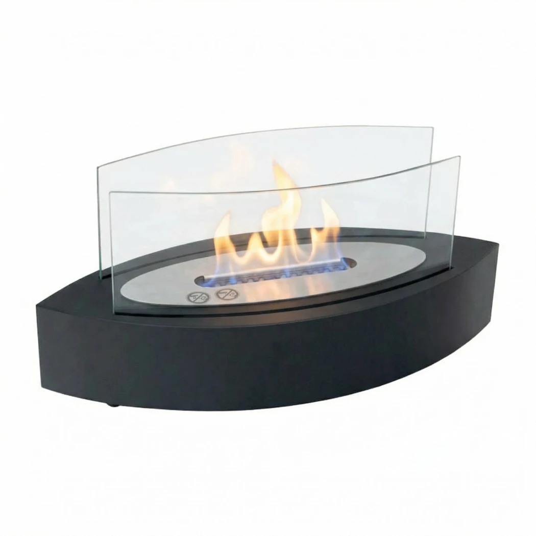 Ovale bio-ethanol tafelhaard | ScandiFlames | Bio-ethanol tafelhaard | Zwart