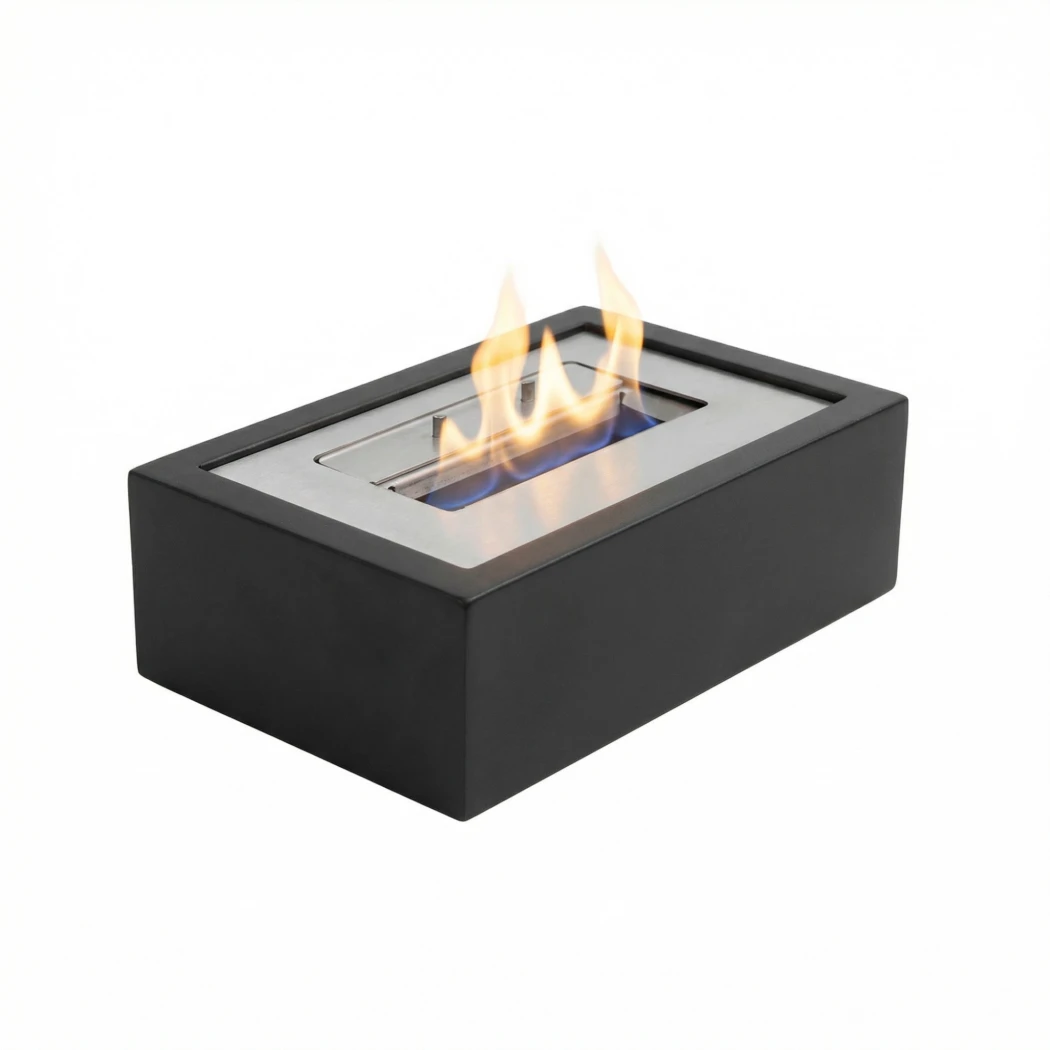 Bio-ethanol inzethaard voor een open haard | ScandiFlames | Inzet voor bestaande open haard | Zwart