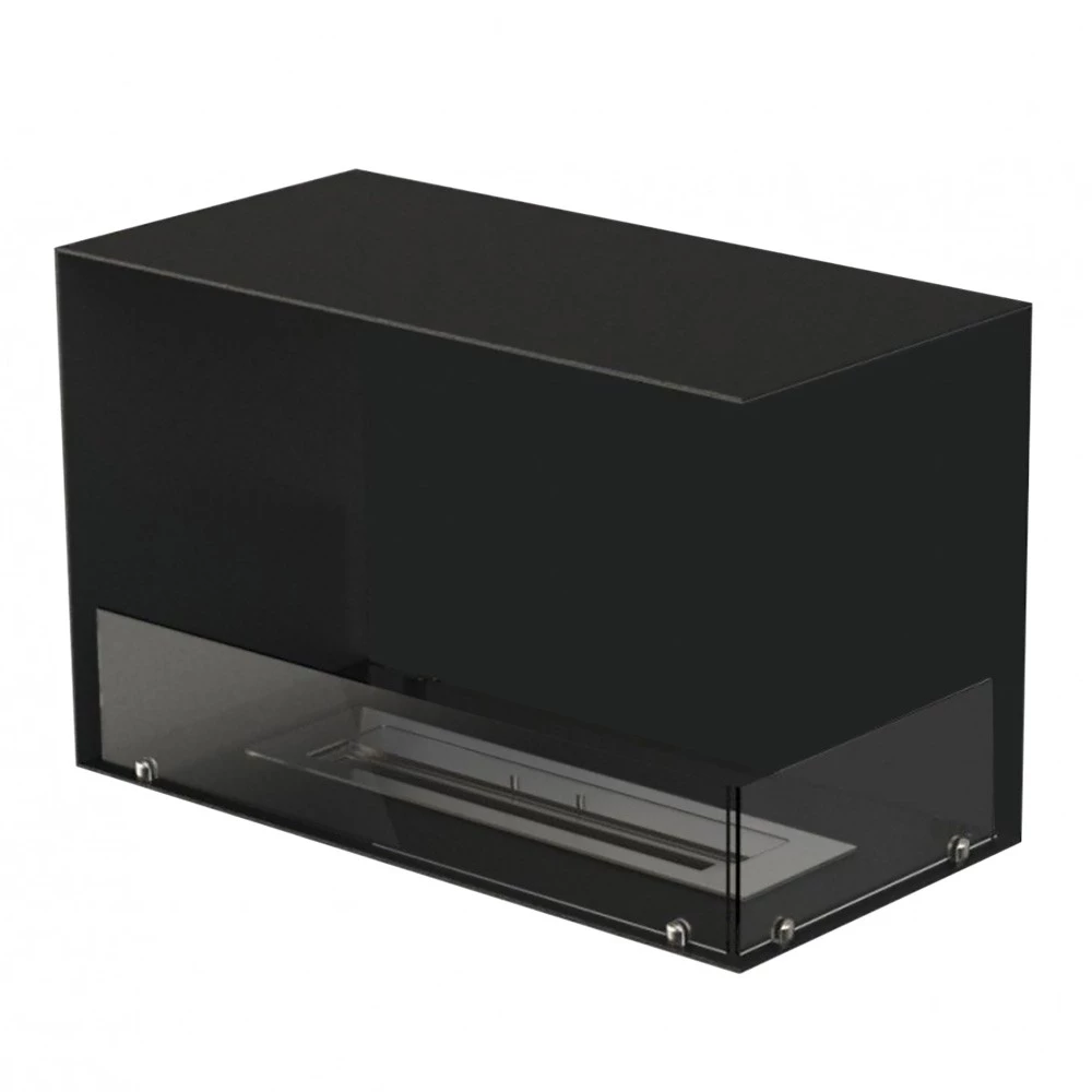 Foco Corner Right 800 | Foco | 2-zijdige inbouw bio-ethanol haard | Zwart