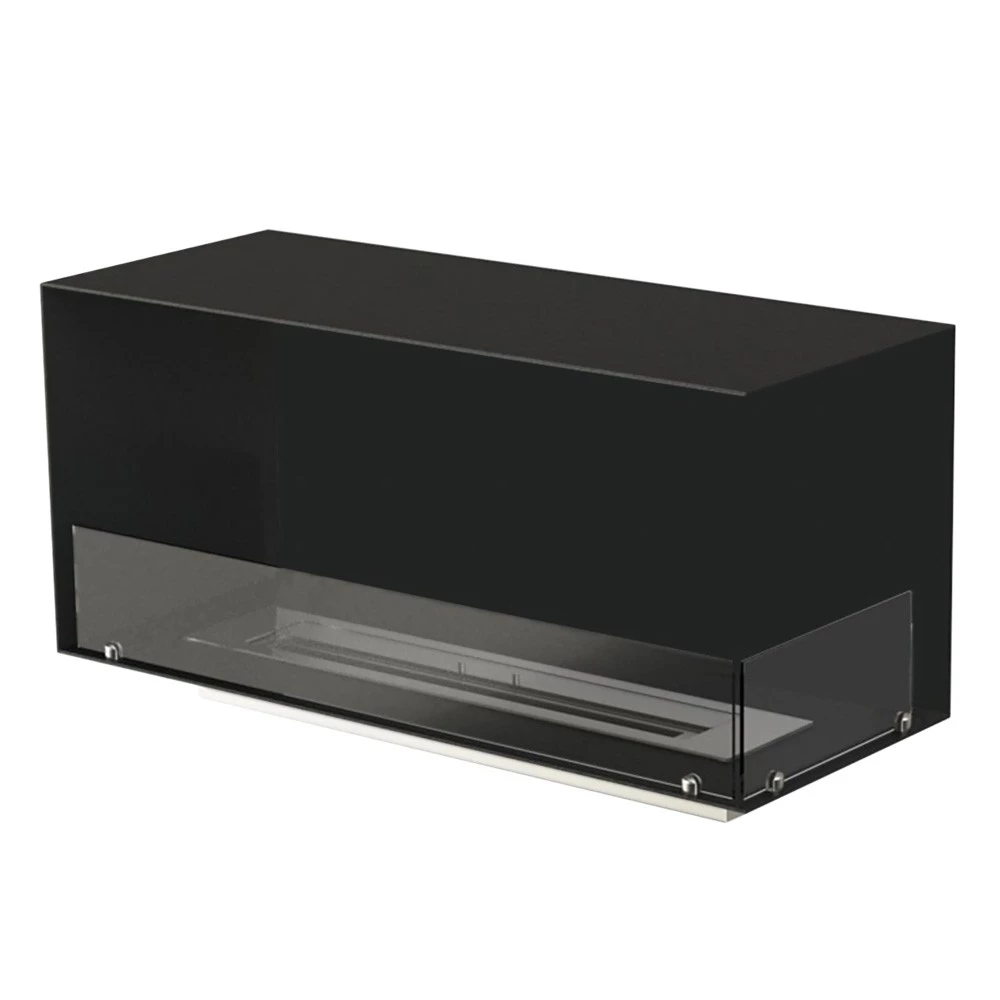Foco Corner Right 1000 | Foco | 2-zijdige inbouw bio-ethanol haard | Zwart