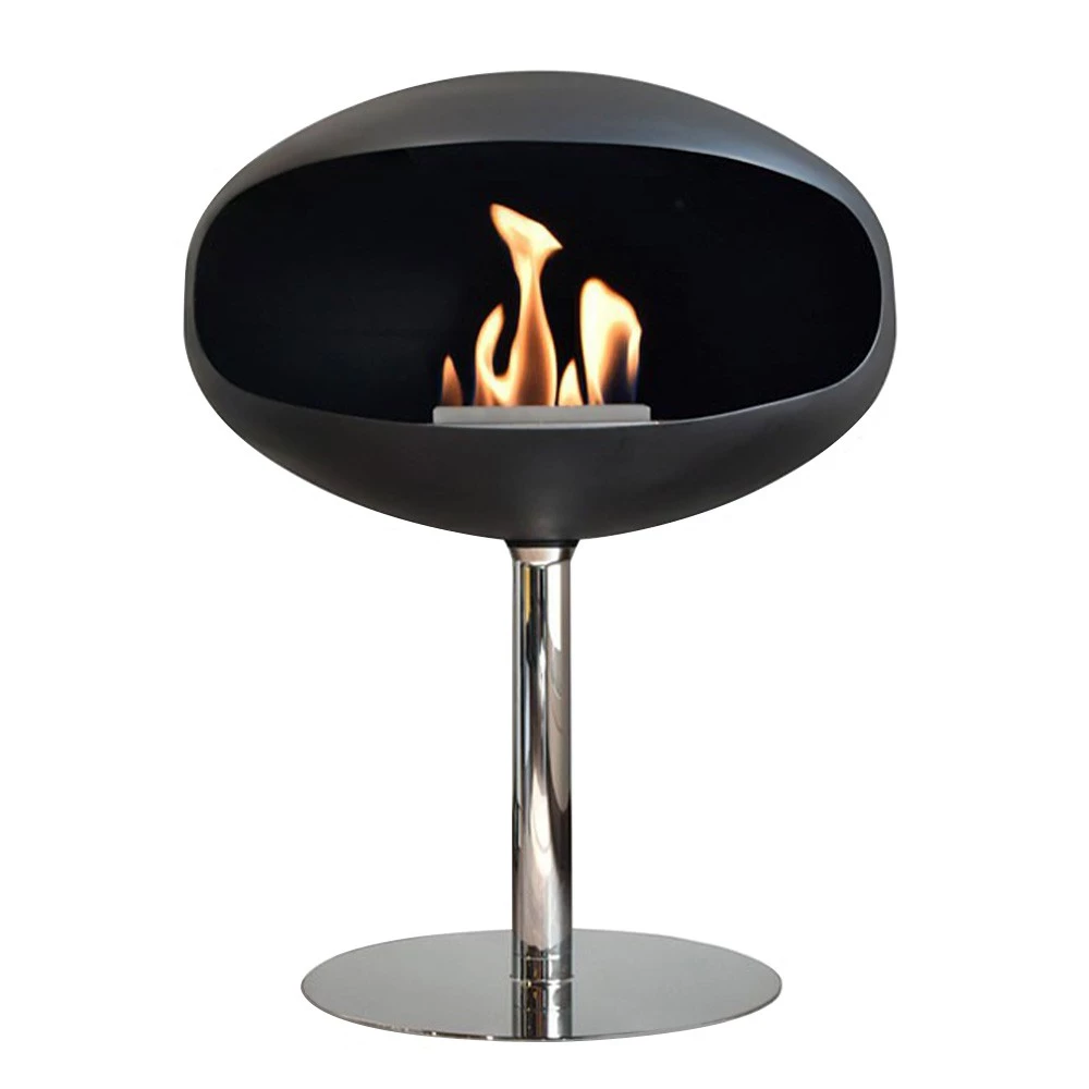 Cocoon Pedestal | Mat zwart met stalen voetstuk | Cocoon Fires | vrijstaande bioethanol haard
