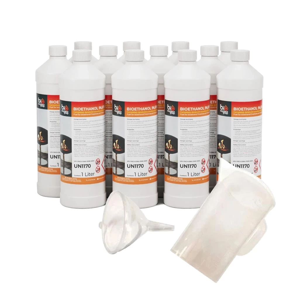 Startkit - 12L Bio-ethanol + bijvul setu | Premium Bioethanol voor Bioethanol Haarden 96,6% alcohol