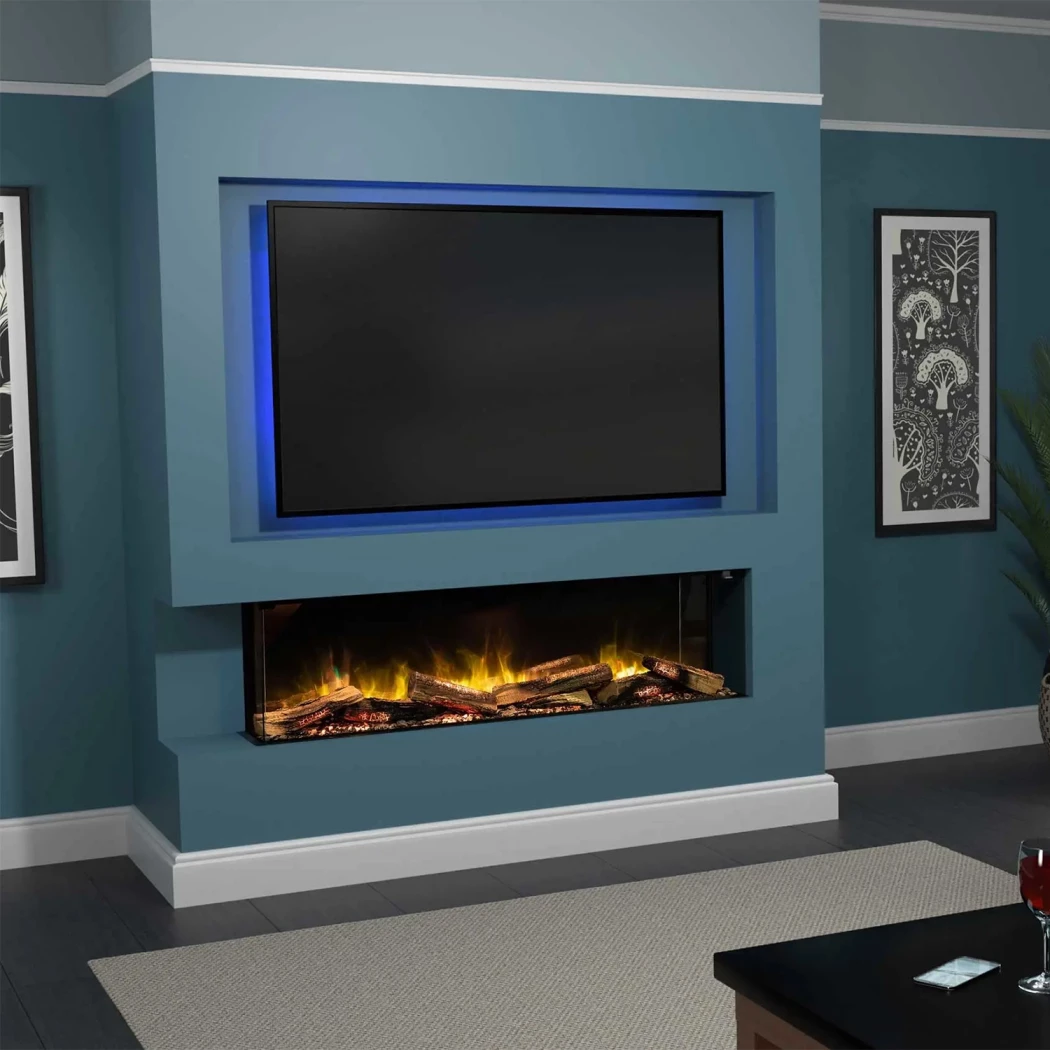 E-FX 1300 Lite - 51" | Flamerite Fires | 3-zijdige inbouw elektrische haard | Zwart