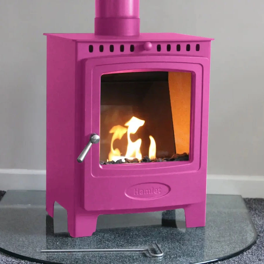 Hamlet Solution 5 Flamingo Pink - Vrijstaande Bio-ethanol Haard van Arada - Maat: 44 x 55.8 cm