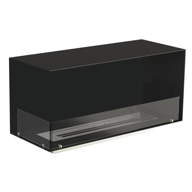 Foco Corner Left 1000 | Foco | 2-zijdige inbouw bio-ethanol haard | Zwart