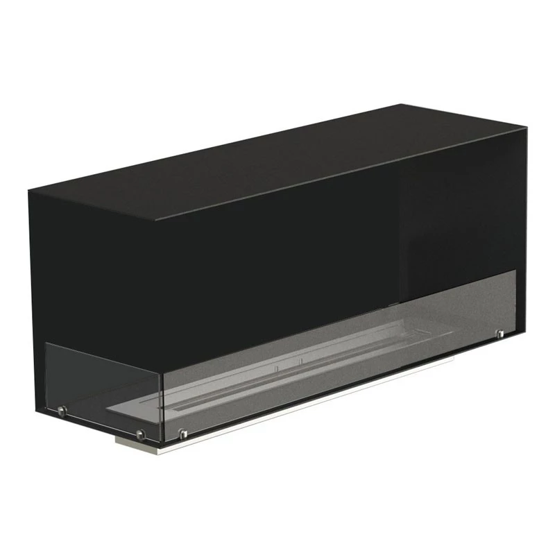 Foco Corner Left 1200 | Foco | 2-zijdige inbouw bio-ethanol haard | Zwart