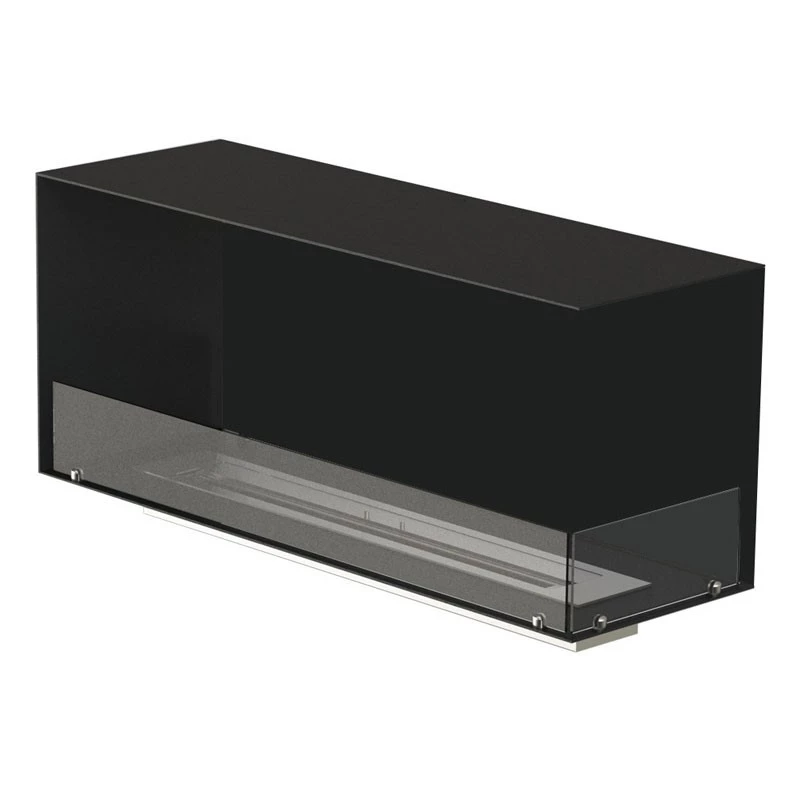 Foco Corner Right 1200 | Foco | 2-zijdige inbouw bio-ethanol haard | Zwart