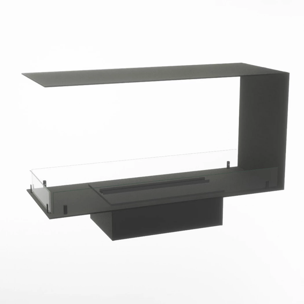 Foco Room Divider 1000 Myst | Foco | 3-zijdige inbouw bio-ethanol haard | Zwart