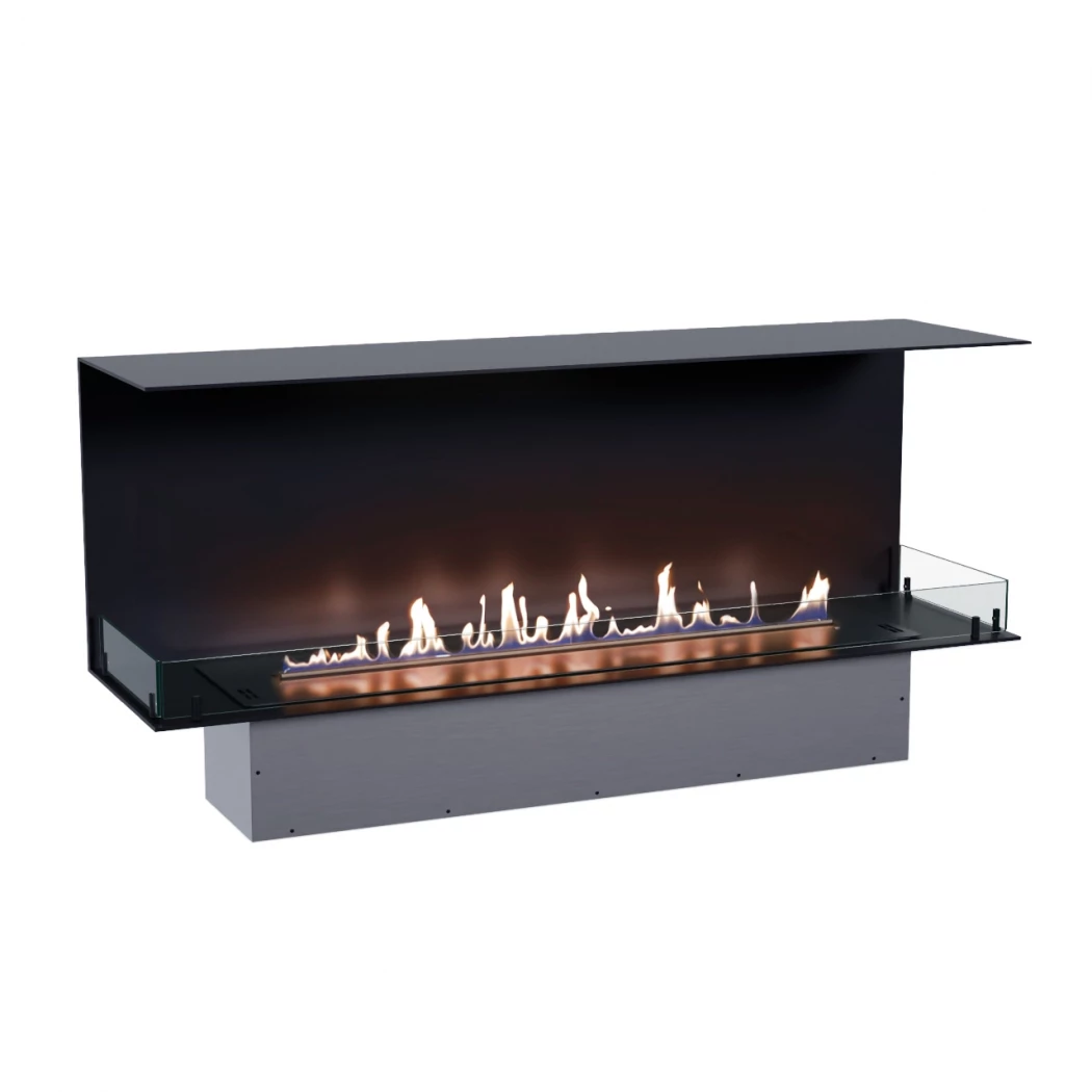 Foco Three 1500 | Foco | 3-zijdige inbouw bio-ethanol haard | Zwart