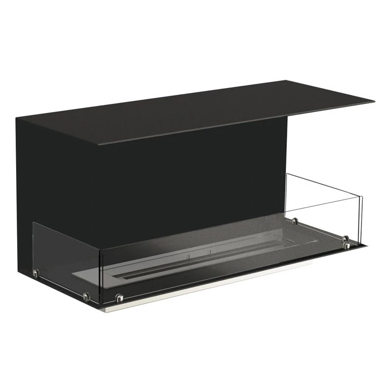 Foco Three 1000 | Foco | 3-zijdige inbouw bio-ethanol haard | Zwart