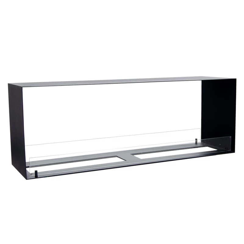 Foco Two 1400 Double | Foco | 2-zijdige inbouw bio-ethanol haard | Zwart