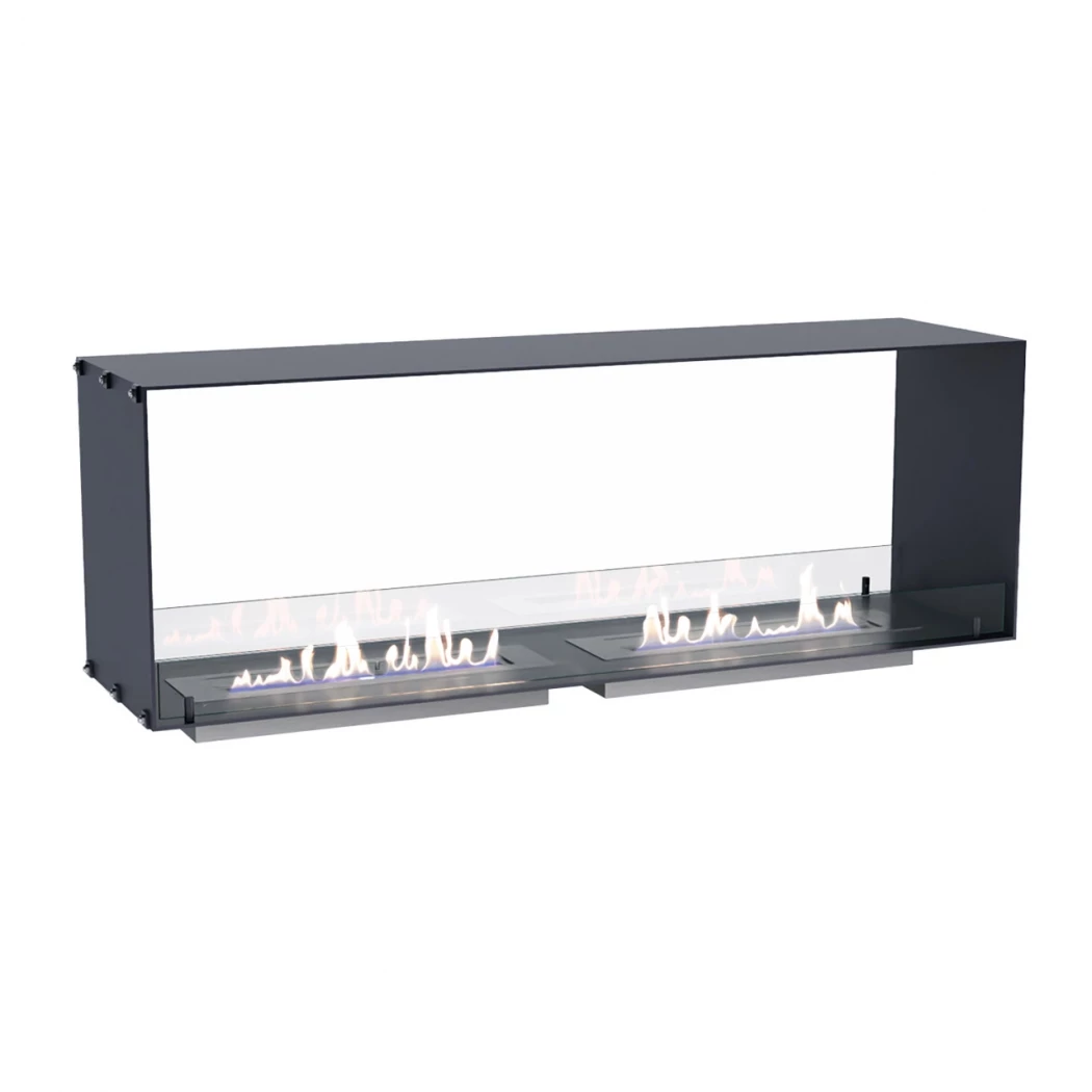 Foco Two 1500 | Foco | 2-zijdige inbouw bio-ethanol haard | Zwart