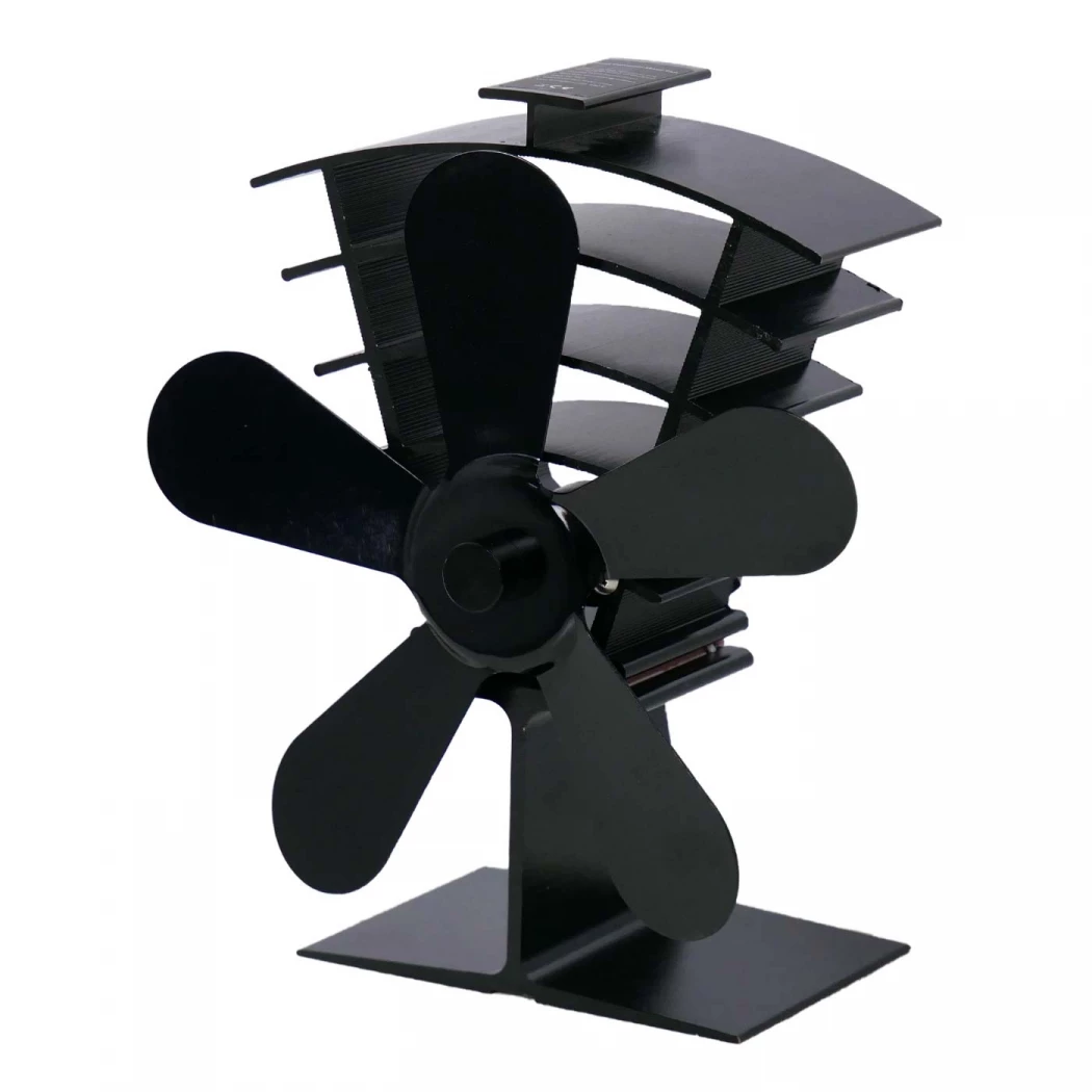 Zwarte warmtegedreven ventilator – 5 Stalen bladen | | Accessoires voor een bio-ethanol haard | Zwart
