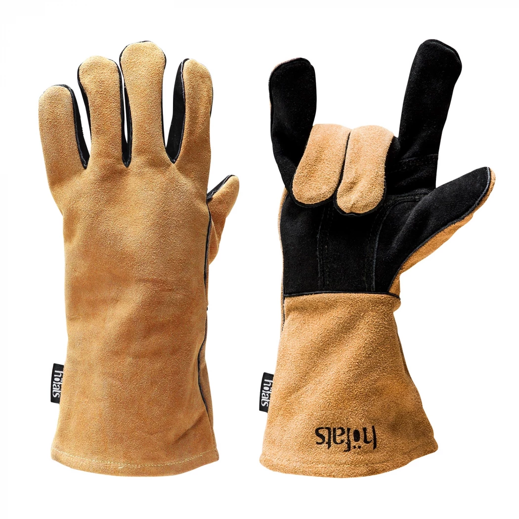 Vuurvaste Handschoenen - Leer | Höfats | Kleding voor buiten koken | Lichtbruin