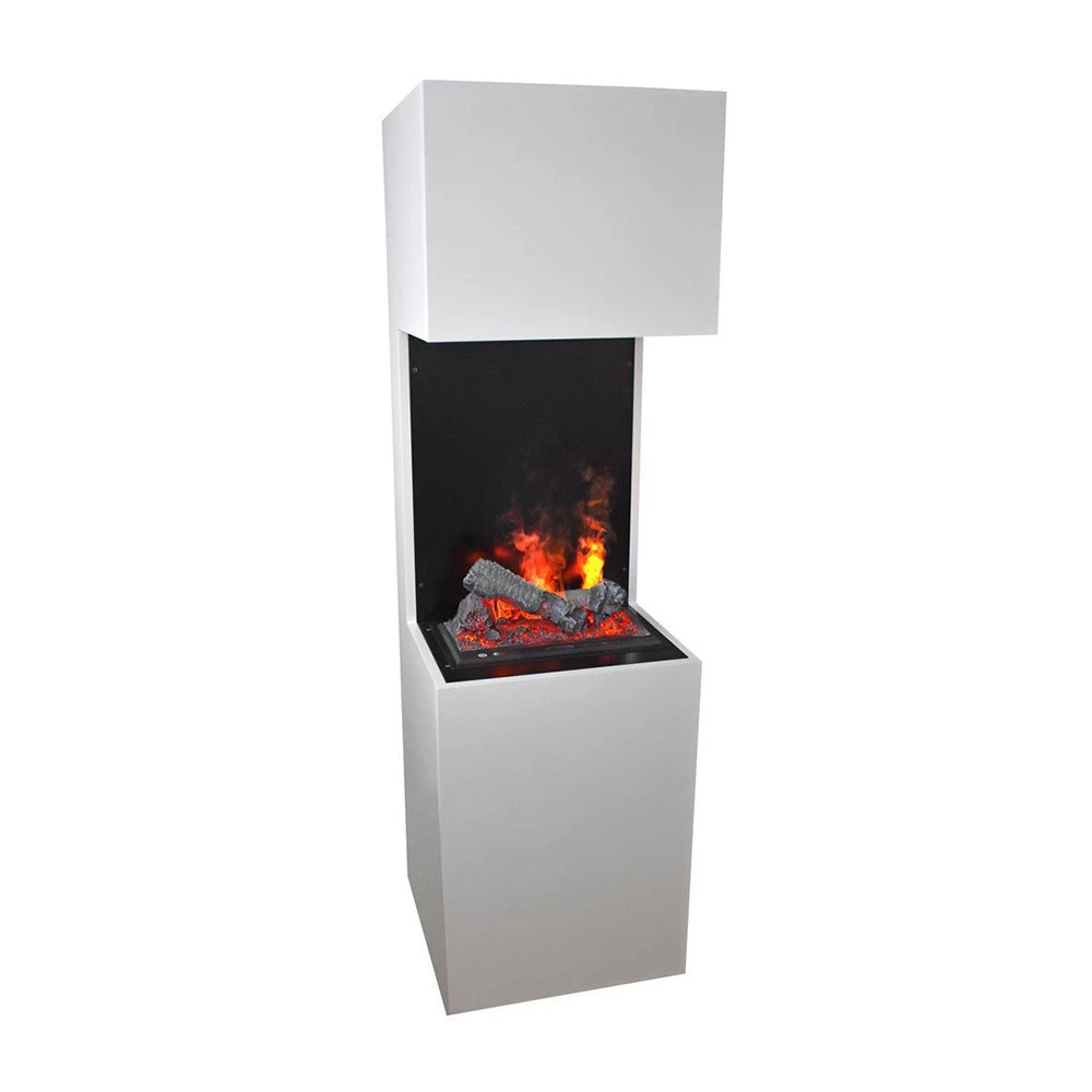 Glow Fire Beethoven Wit - OMC 600 | Vrijstaande Waterdamphaard – 170 cm x 60 cm x 50 cm