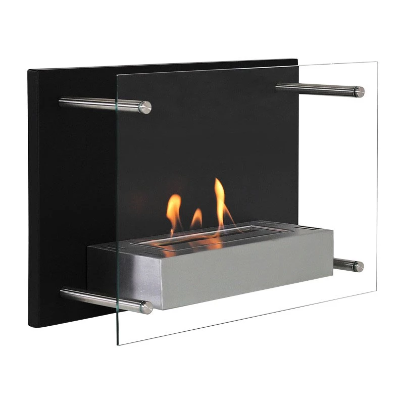 Nevada bio-ethanol wandhaard | ScandiFlames | Hangende bio-ethanol haard | Zwart