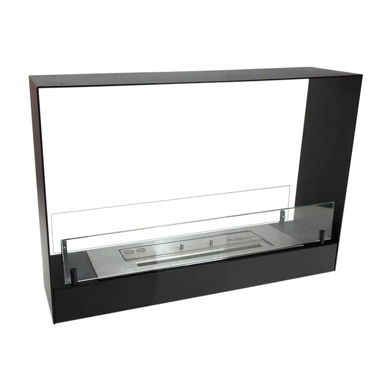 Slanke inbouwhaard 60 cm | ScandiFlames | 2-zijdige inbouw bio-ethanol haard | Zwart