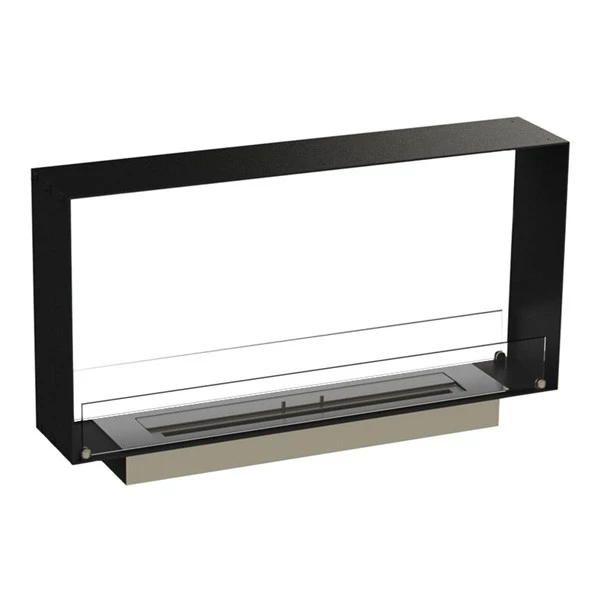 Foco Two 1000 Slim | Foco | 2-zijdige inbouw bio-ethanol haard | Zwart