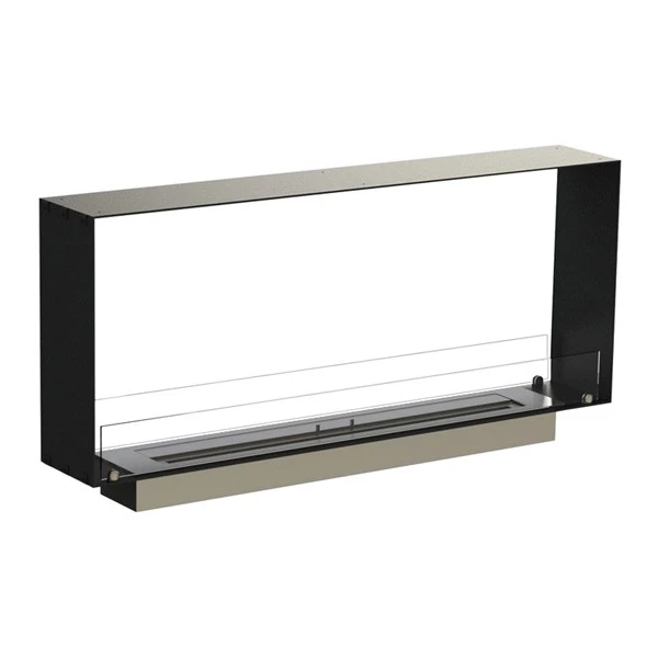 Foco Two 1200 Slim | Foco | 2-zijdige inbouw bio-ethanol haard | Zwart