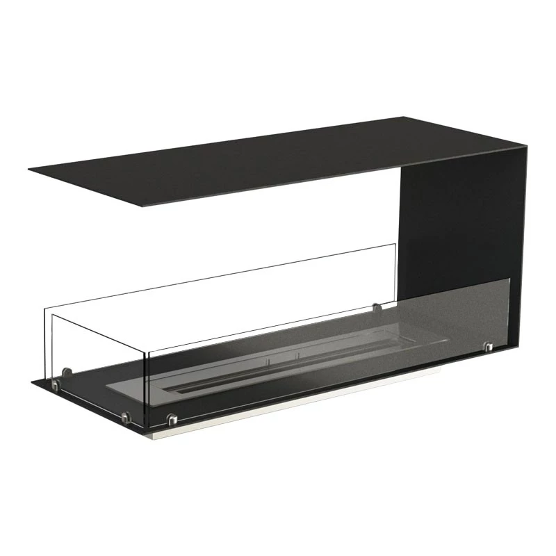 Foco Room Divider 1000 | Foco | 3-zijdige inbouw bio-ethanol haard | Zwart