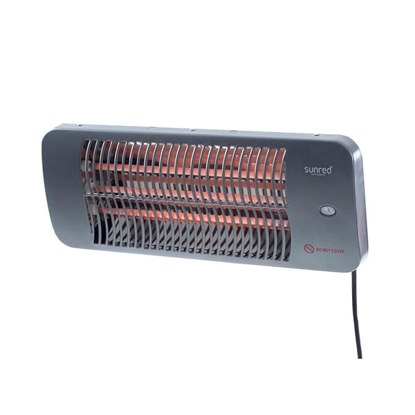 Lugo hangende terrasverwarmer 2000W | | Muur-gemonteerde elektrische terrasverwarmer | Grijs
