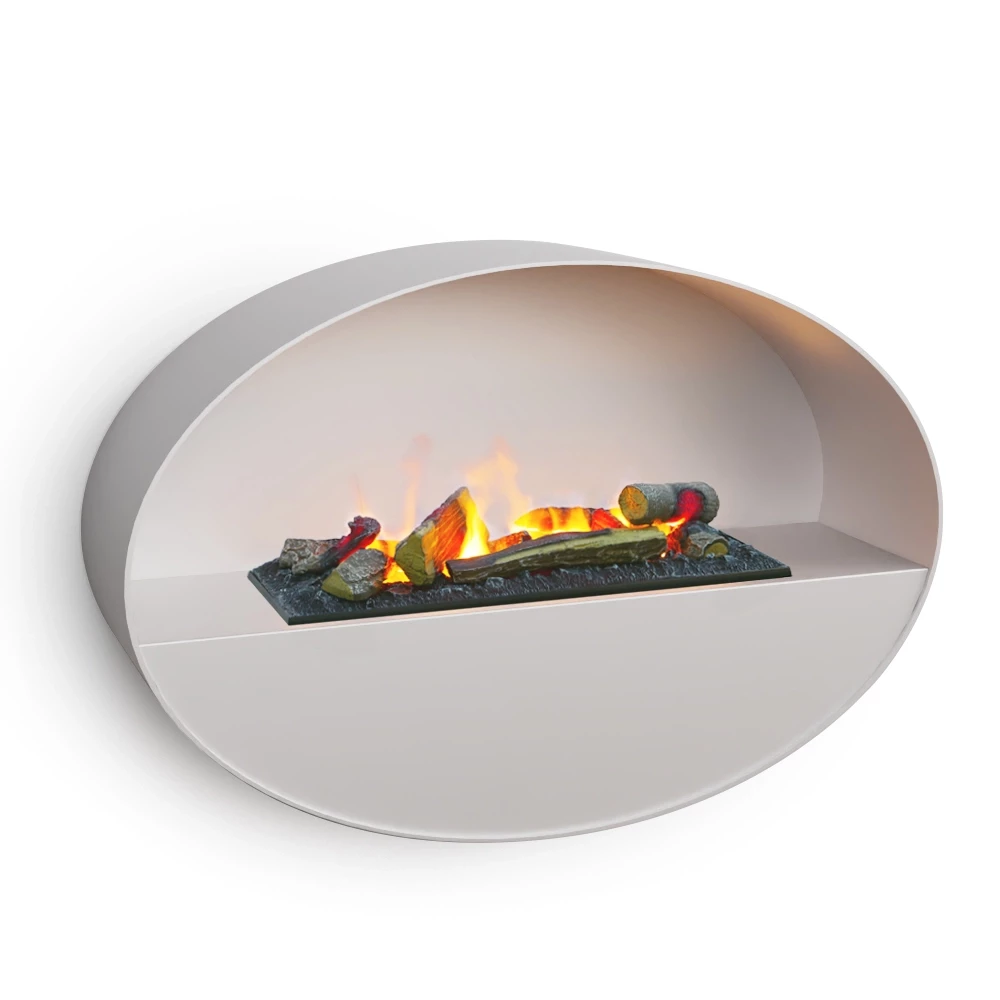 Kjos - Witte Waterdamp Haard | Opti-myst Haard van ScandiFlames Electric | Met Dimplex Cassette 400 Waterdampbrander