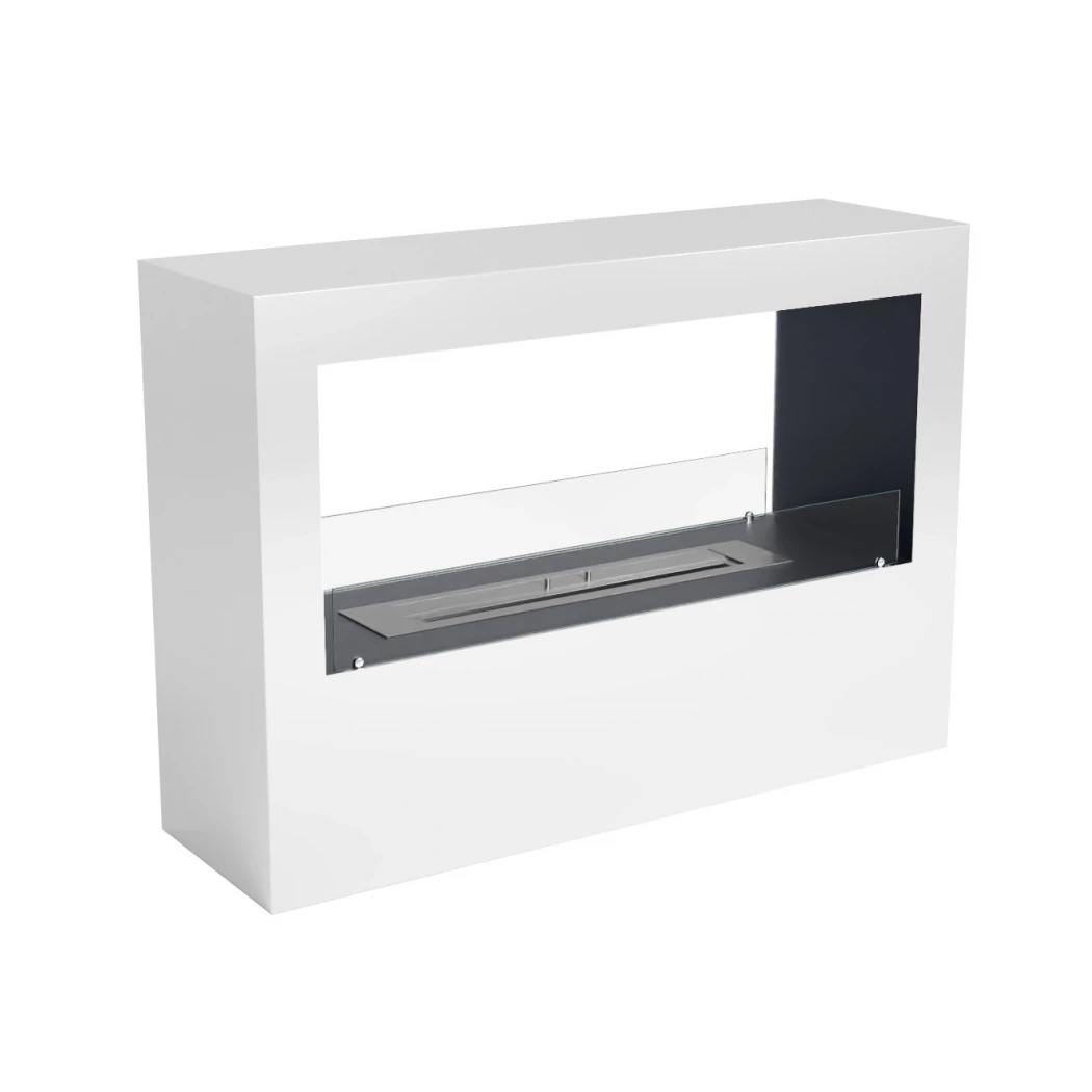 Lansing - Brede vrijstaande witte bio-ethanol haard | ScandiFlames | Vrijstaande bio-ethanol haard | Wit