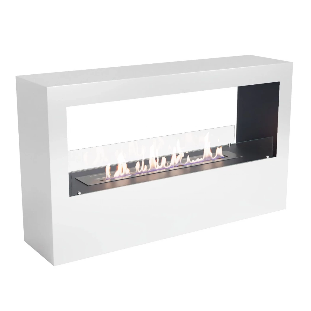 Doorkijk bio-ethanol haard | ScandiFlames | Vrijstaande bio-ethanol haard | Wit