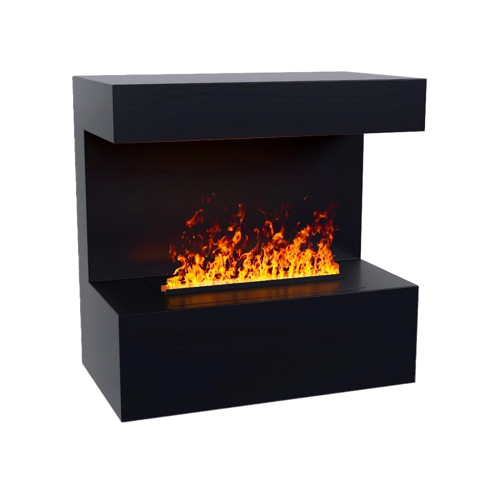 Waterdamphaard Late Zwart | Opti-Myst Haard van ScandiFlames Elektrisch | Met Dimplex Cassette 400 waterdamphaard brander