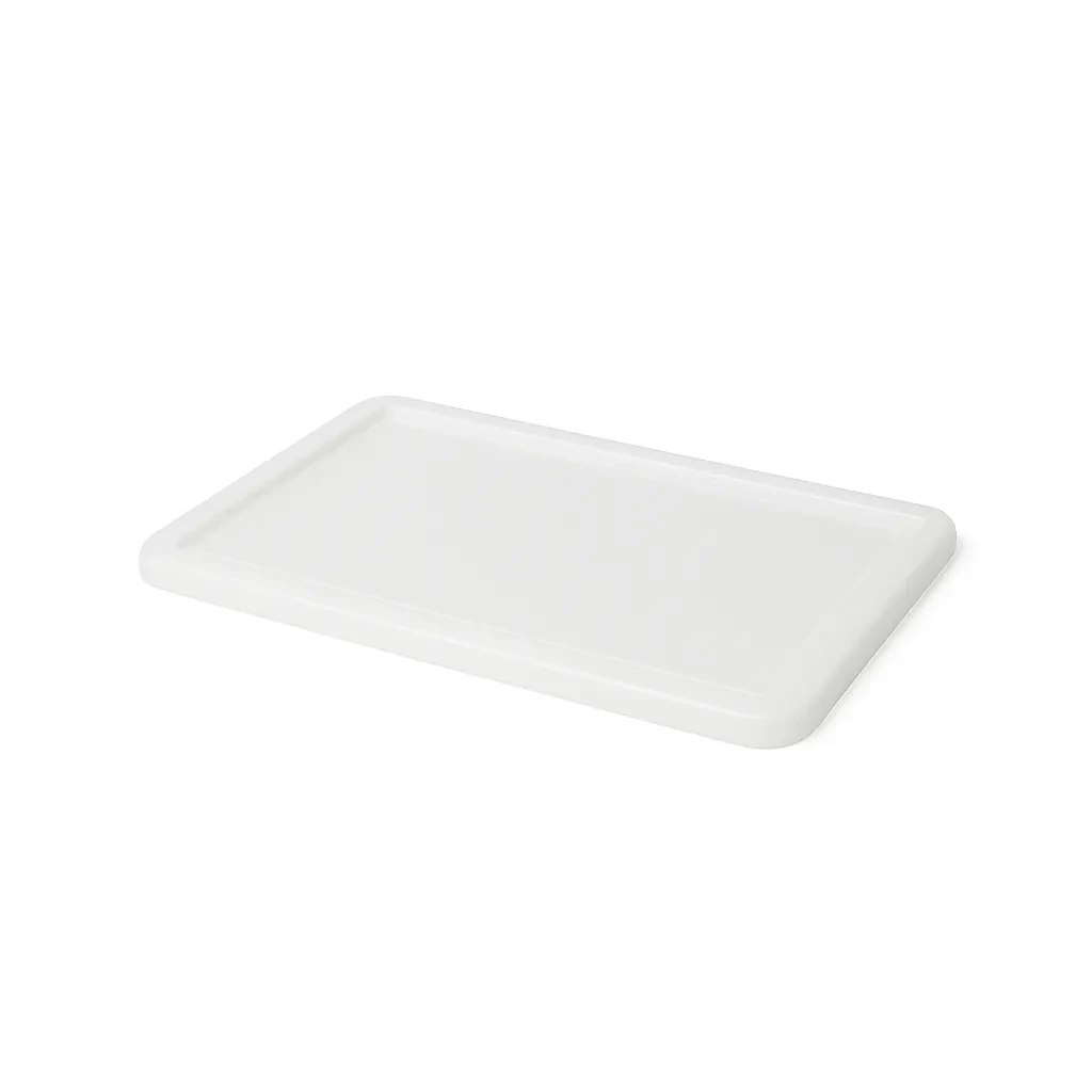 Deksel voor pizzadeeg-rijsdoos | Lengte 400 mm, Breedte 300 mm | Polyethyleen Wit Deksel voor rijsdoos