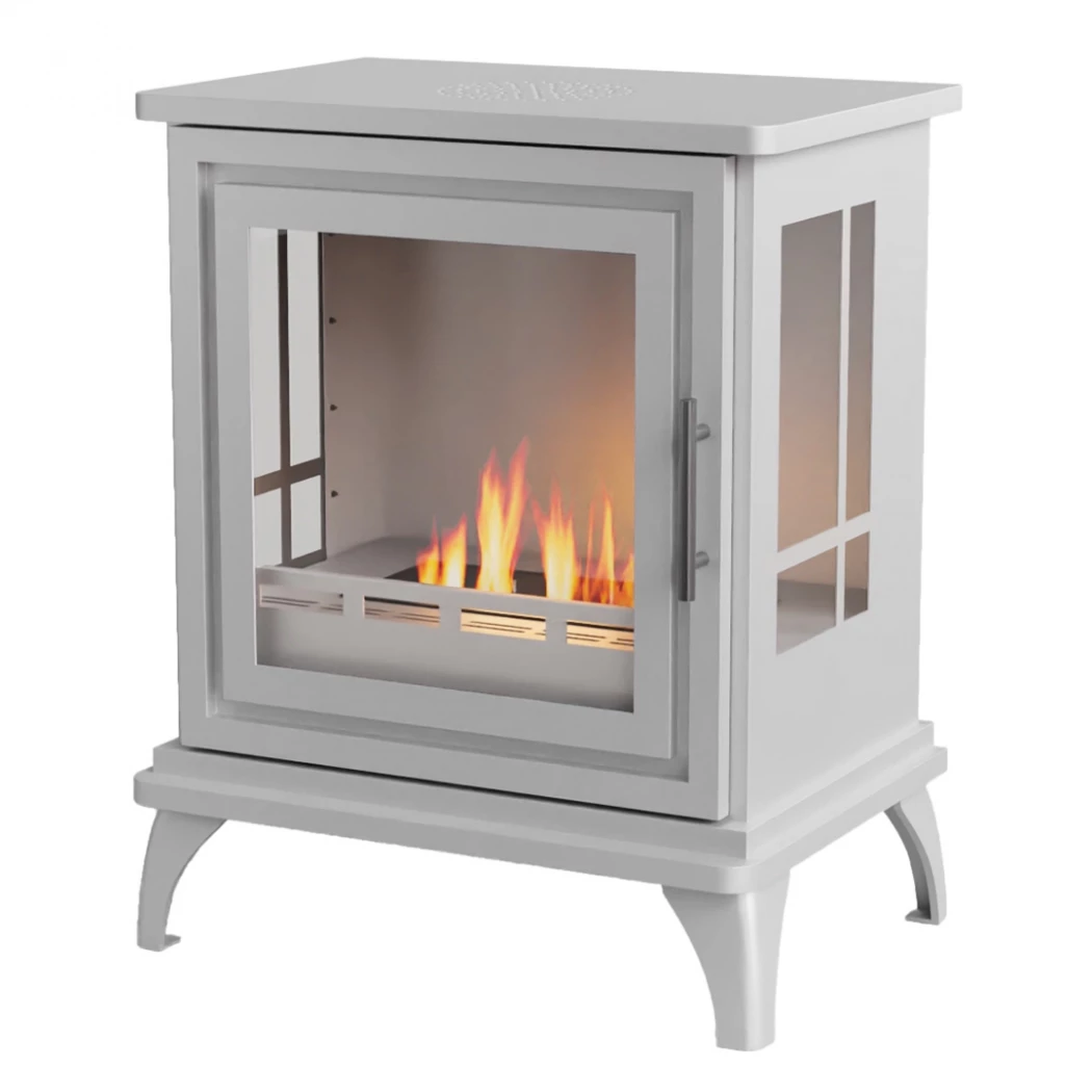 ScandiFlames Nashville wit - vrijstaande bio-ethanol kachel - 6 uur brandtijd - 2 kW warmteafgifte